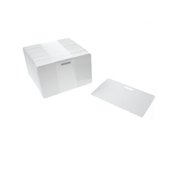 Obrazek Card with slot punched landscape blank white - CR80. 70102024 (DE,SE,NO,FI,RO,PL)
