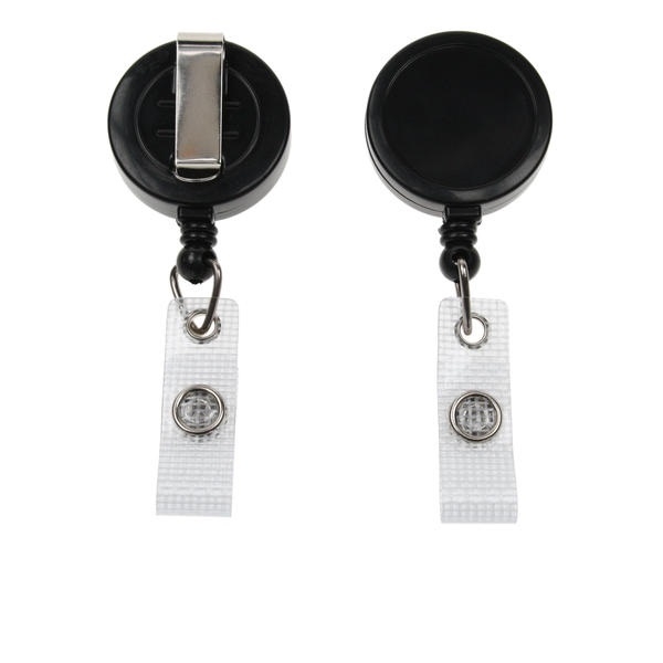 Obrazek Black badge reel with belt clip and strap. 60270176 (DE,SE,NO,FI,RO,PL)