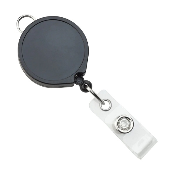 Obrazek Black badge reel with ring and strap. 60270187 (DE,SE,NO,FI,RO,PL)