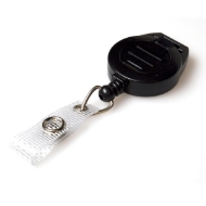 Obrazek Black badge reel for lanyard with strap. 60270209 (DE,SE,NO,FI,RO,PL)