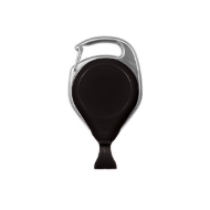 Obrazek Black carabiner No-Twist ID badge reel with card clip. 60270142U (DE,SE,NO,FI,RO,PL)
