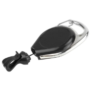Obrazek Black carabiner No-Twist ID badge reel with belt clip and card clip. 60270142 (DE,SE,NO,FI,RO,PL)