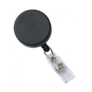 Obrazek Black ID badge reel with belt clip and strap clip. 60270145 (DE,SE,NO,FI,RO,PL)