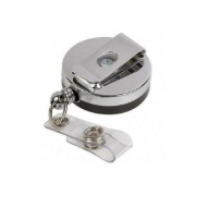 Obrazek Black ID badge reel with belt clip and strap clip. 60270145 (DE,SE,NO,FI,RO,PL)
