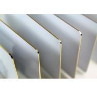 Obrazek Blank white cards with gold egde - CR80. 70102028GE (DE,SE,NO,FI,RO,PL)
