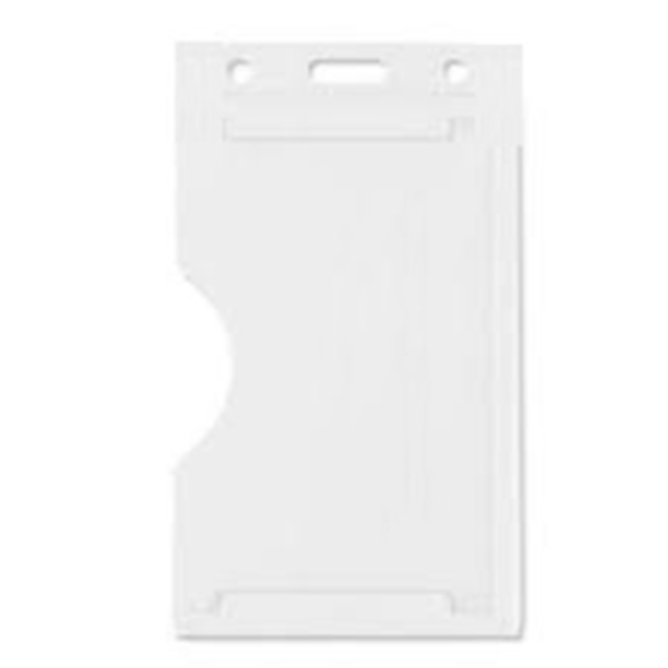 Obrazek Cardholder/carrying badge face open plastic white (vertical/portrait). 60270114vud (DE,SE,NO,FI,RO,PL)