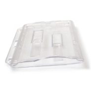 Obrazek Cardholder / carrying case rigid plastic Double Slider Bar with lock clear (horizontal / landscape) for 2 cards. 60270270 (DE,SE,NO,FI,RO,PL)