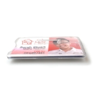Obrazek Cardholder / carrying case rigid plastic Double Slider Bar with lock clear (horizontal / landscape) for 2 cards. 60270270 (DE,SE,NO,FI,RO,PL)