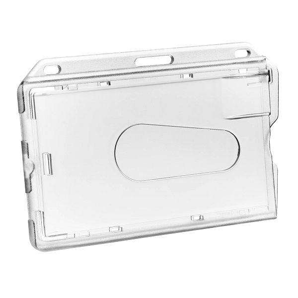 Obrazek Card holder / carrying case rigid plastic lock crystal clear / transparent (horizontal / landscape). 60270126 (DE,SE,NO,FI,RO,PL)