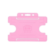 Obrazek Bio badge Cardholder/carrying face open plastic pink (horizontal/landscape). 60270459 (DE,SE,NO,FI,RO,PL)