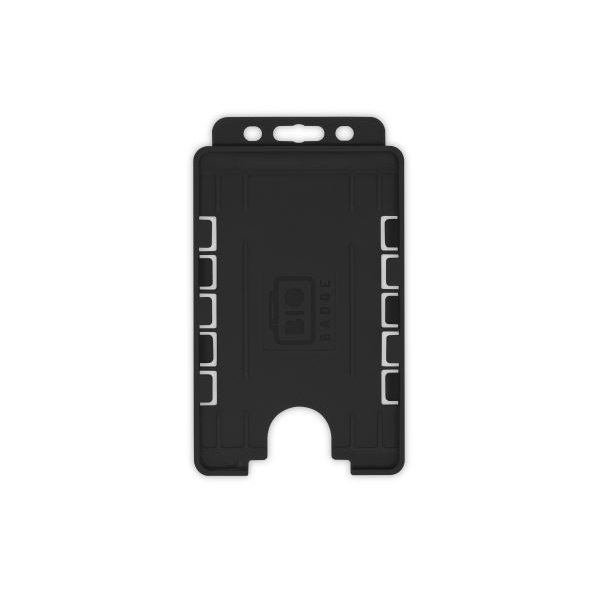 Obrazek 2 sided/2 cards Bio Cardholder/carrying open face plastic black (vertical/portrait). 60270491 (DE,SE,NO,FI,RO,PL)