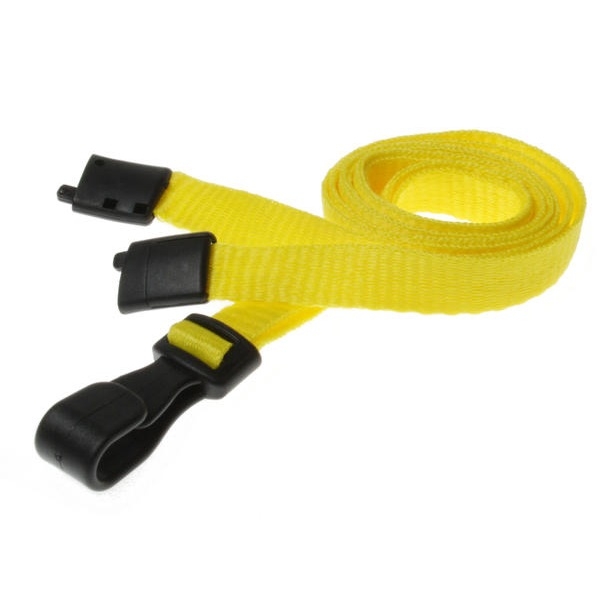 Obrazek Yellow lanyard / Keyhanger 10 mm with plastic J clip - 100% polyester. 60270547 (DE,SE,NO,FI,RO,PL)