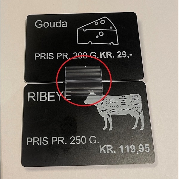 Obrazek H gripper sign holder / Price sign holder for larger signs. 60270210 (DE,SE,NO,FI,RO,PL)