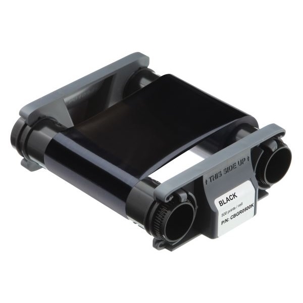 Obrazek Evolis badgy 100 / 200 black ribbon/dye film (K). Evolis CBGR0500K (DE,SE,NO,FI,RO,PL)