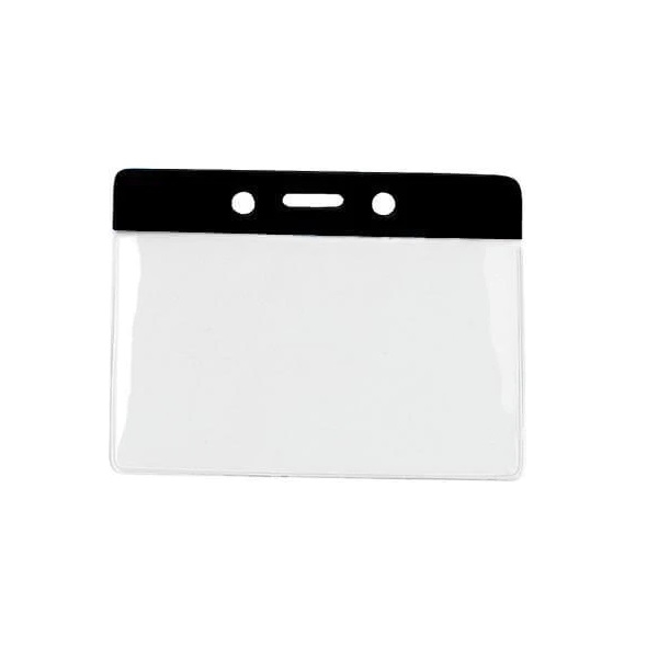 Obrazek 90x65 mm Card holder / carrying case soft plastic. Black top / clear (horizontal / landscape). 60270311_1 (DE,SE,NO,FI,RO,PL)