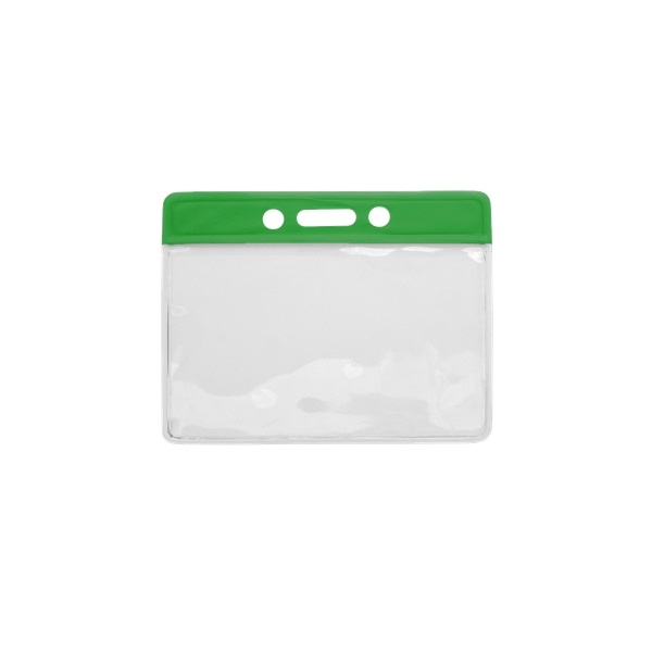 Obrazek Card holder/carrying case soft plastic 86 x 54 mm. green top/clear (horizontal/landscape). 60270316 (DE,SE,NO,FI,RO,PL)