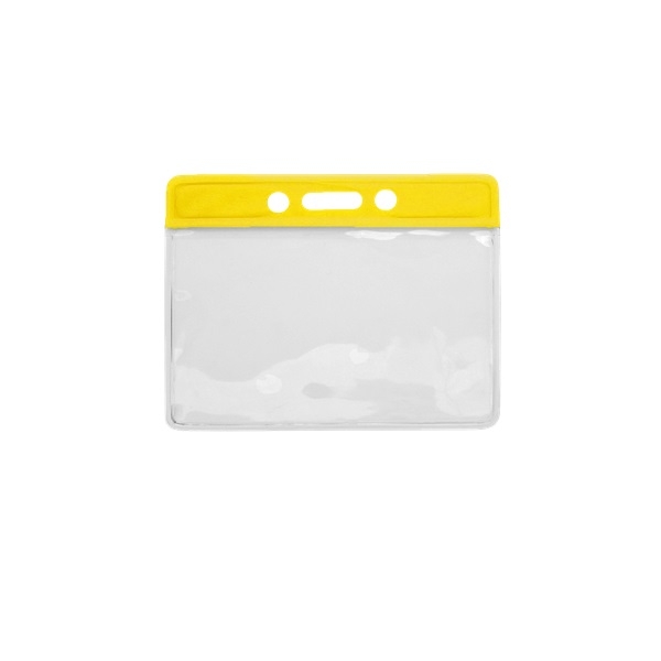 Obrazek Card holder/carrying case soft plastic 86 x 54 mm. yellow top/clear (horizontal/landscape). 60270317 (DE,SE,NO,FI,RO,PL)