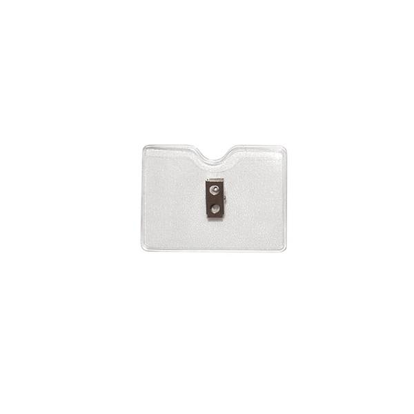 Obrazek Cardholder/carrying case soft plastic alligator clips mounted 86 x 54 mm clearfront (horizontal/landscape). 60270139 (DE,SE,NO,FI,RO,PL)