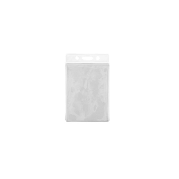 Obrazek 86x54 mm Card holder / carrying case soft plastic. White top / clear (vertical / portrait). 60270302 (DE,SE,NO,FI,RO,PL)