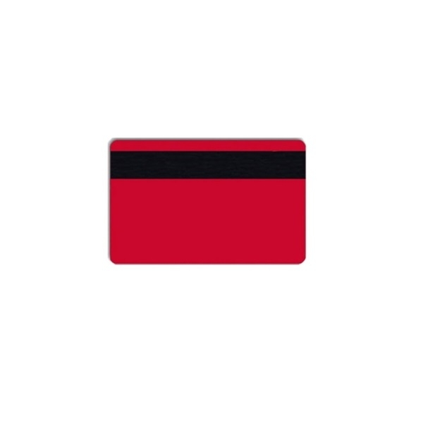 Obrazek Blank red cards with LO-CO magnetic stripe- IS0-7811-2 (CR80). 70102069 (DE,SE,NO,FI,RO,PL)