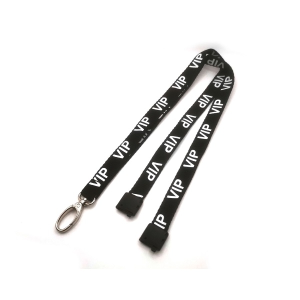 Obrazek VIP black lanyard / keyhanger 15 mm with metal lobster clip. 60270590 (DE,SE,NO,FI,RO,PL)