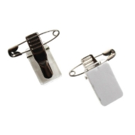 Obrazek Metal crocodile id card clip with pin and self-adhesive pad. 60270106 (DE,SE,NO,FI,RO,PL)