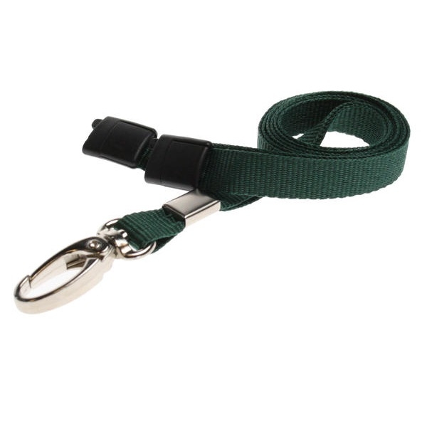 Obrazek Green lanyard / keyhanger 10 mm with metal lobster clip. 60270566 (DE,SE,NO,FI,RO,PL)