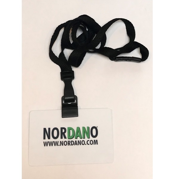 Obrazek Badge Attachment, Black, Gripper Card Clamp with a black lanyard. 5710-3050+60270541 (DE,SE,NO,FI,RO,PL)