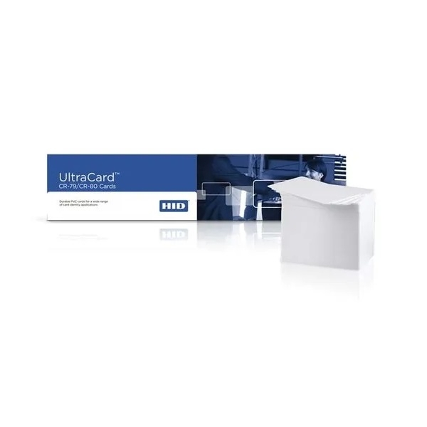 Obrazek White HID™ PVC UltraCard 30 mil plastic cards 081754. FARGO081754 (DE,SE,NO,FI,RO,PL)