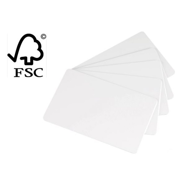 Obrazek Paper cards blank white - CR80 - 0,76 mm / 760 micron / 30 mil. 70102118 (DE,SE,NO,FI,RO,PL)