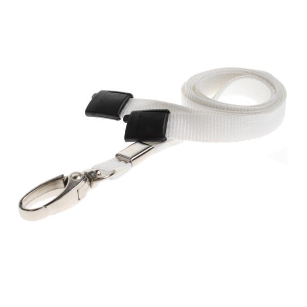 Obrazek White lanyard / keyhanger 10 mm with metal lobster clip. 60270562 (DE,SE,NO,FI,RO,PL)