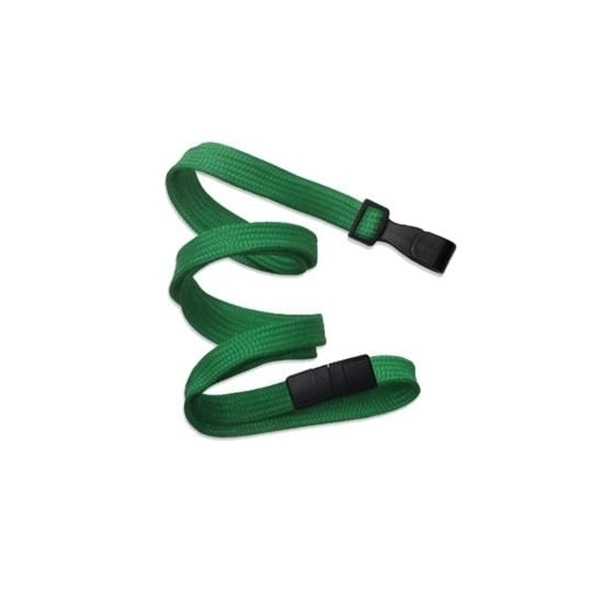 Obrazek Green lanyard / Keyhanger 10 mm with plastic J clip - nylon. 60270506vud (DE,SE,NO,FI,RO,PL)