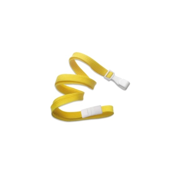 Obrazek Yellow lanyard / Keyhanger 10 mm with plastic J clip - nylon. 60270507vud (DE,SE,NO,FI,RO,PL)