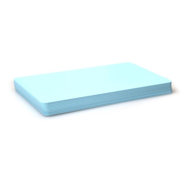 Obrazek Blank light blue cards - CR80 (LIGHT BLUE CORE). 70102085 (DE,SE,NO,FI,RO,PL)