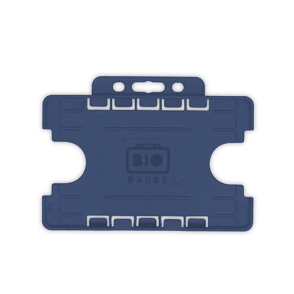 Obrazek Blue 2 sided/2 cards Bio Cardholder/carrying open face plastic (horizontal/landscape). 60270488 (DE,SE,NO,FI,RO,PL)
