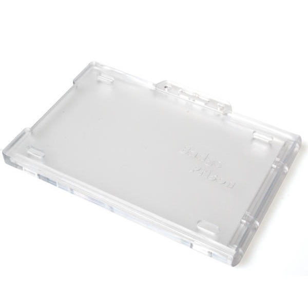 Obrazek Enclosed Badge Prison Permanently Locking card holder / carrying case rigid plastic (horizontal / landscape). 60270279 (DE,SE,NO,FI,RO,PL)