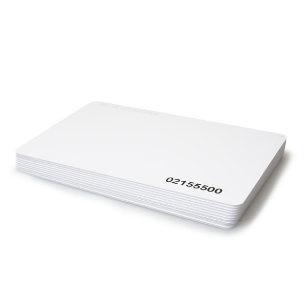 Obrazek Vanderbilt IB958-10 Passive ISO Proximity Cards (for use with Bewator systems) blank white plastic cards - CR80. 70102156 (DE,SE,NO,FI,RO,PL)