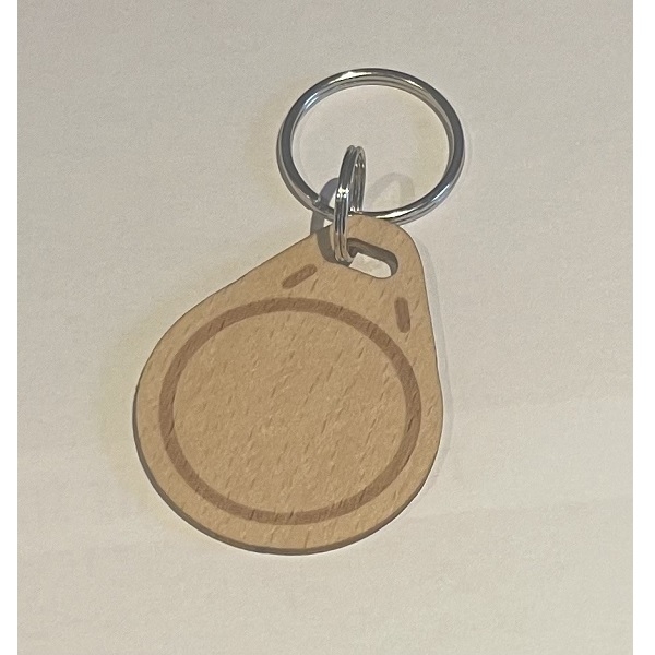 Obrazek Wood Key fob 13.56 MHZ S50 1K. Keyfob. 70102906 (DE,SE,NO,FI,RO,PL)