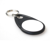 Obrazek Black and white Key fob 13.56 MHZ 1KB. Keyfob. 70102620 (DE,SE,NO,FI,RO,PL)