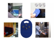 Obrazek Blue RFID rewriteable multi Key fob 4 x 125 KHZ T5577 EM ID and magic writeable IC 13.56 Mhz. Keyfob tag. 70102978 (DE,SE,NO,FI,RO,PL)
