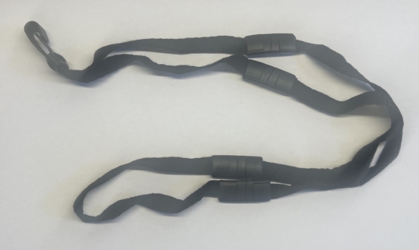 Obrazek Security Black lanyard / Keyhanger 10 mm with 4 breakaway and plastic J clip. 60270240 (DE,SE,NO,FI,RO,PL)