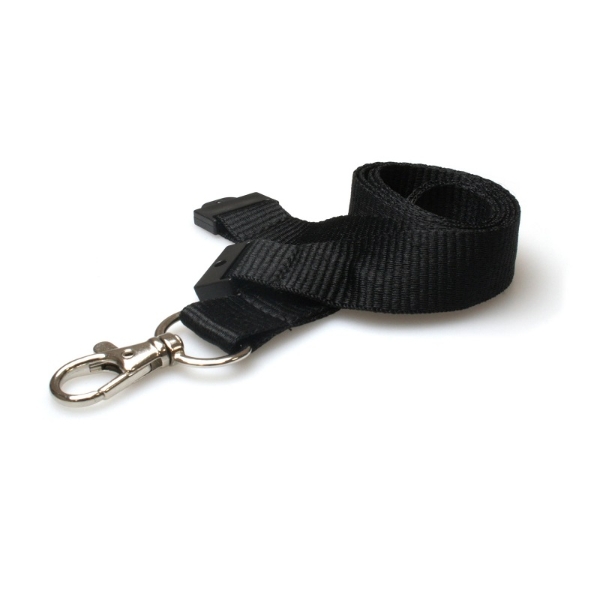 Obrazek Black lanyard / keyhanger 20 mm with metal trigger clip. 60270741 (DE,SE,NO,FI,RO,PL)