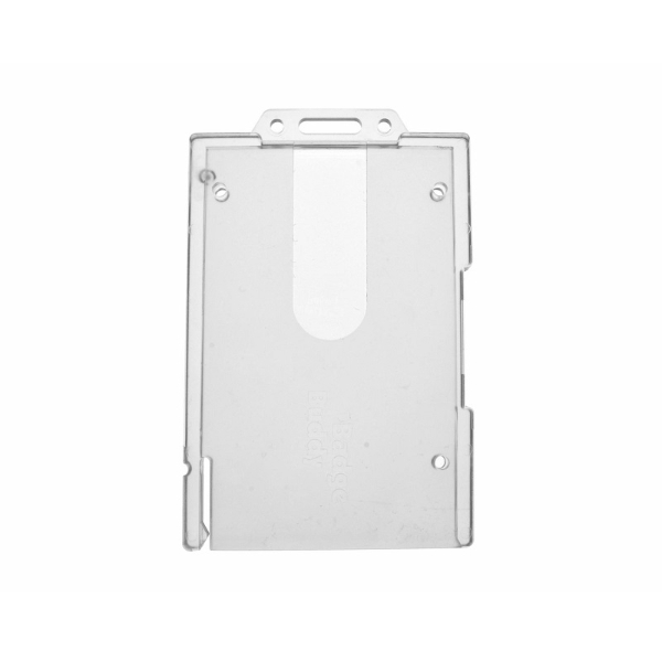 Obrazek Enclosed ID Badge Lockable card holder / carrying case rigid plastic (vertical / portrait) for 2 cards. 60270287 (DE,SE,NO,FI,RO,PL)