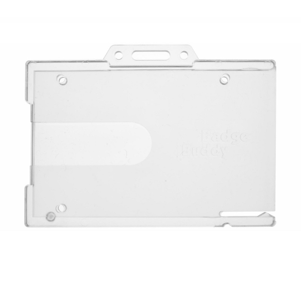 Obrazek Enclosed ID Badge Lockable card holder / carrying case rigid plastic (horizontal / landscape) for 2 cards. 60270286 (DE,SE,NO,FI,RO,PL)