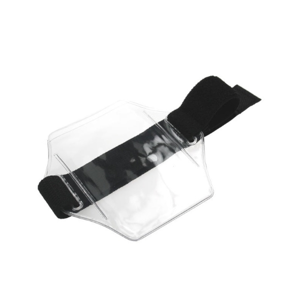 Obrazek Black Vinyl Adjustable Armband Card Holder / carrying case soft plastic. 60270288 (DE,SE,NO,FI,RO,PL)