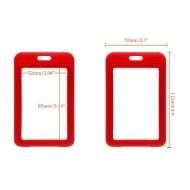 Obrazek Grey 86x54 mm Card holder / carrying case hard plastic / Badge holder. Clear on both sides (vertical / portrait). 60270350 (DE,SE,NO,FI,RO,PL)
