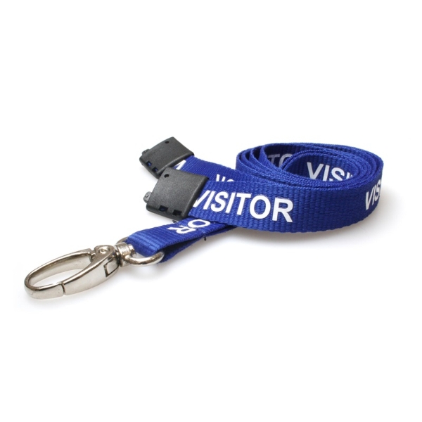 Obrazek Visitor blue lanyard / Keyhanger 15 mm with metal lobster clip. 60270601 (DE,SE,NO,FI,RO,PL)