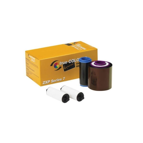 Obrazek Zebra series 7 ZXP7 4+1-color ribbon/dye film (YMCKOK) 750 print. Zebra 800077-749EM. ZEB-800077-749EM (DE,SE,NO,FI,RO,PL)