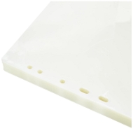 Obrazek Folia do laminowania na gorąco A4 z otworem typu Euro (do segregatora), przezroczysta, 75 mikronów, 216 x 303 mm, 100 sztuk. 60270058